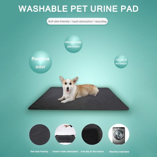 

kennels & pens cushion rug washable dog bed travel environment protect pee pad waterproof reusable diaper training absorbent pet urine mat