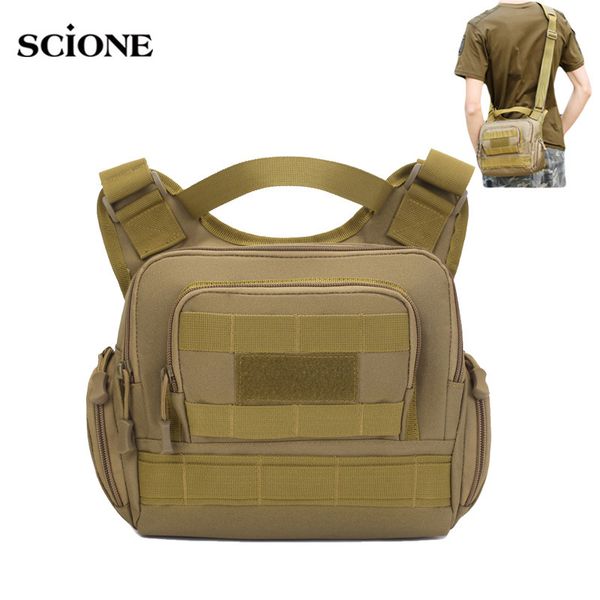 Мужчины военные пешеходные сумки тактические слинг мешки для кемпинга рюкзак спортивный армию камуфляж пакет охотничьи на открытый сумочка Molle xa810wacx 220309cx220309