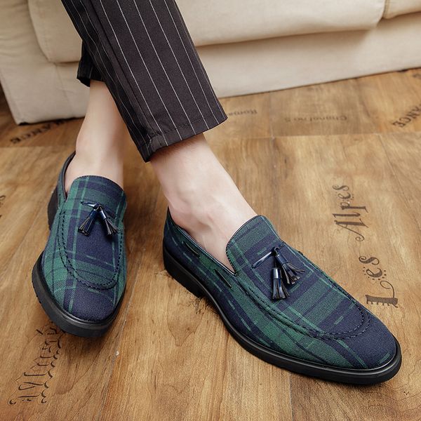 

men office formal shoes business shoes comfortabl breathable denim shoes casual male slip-on driving moccasin men, Black