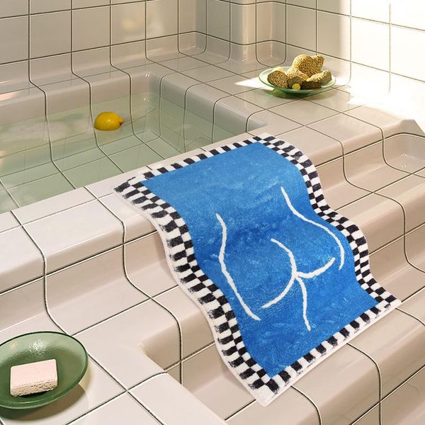 

bath mats nordic creative mat fluffy comfortable entrance door non-slip water absorbent shower toilet bathroom home carpets