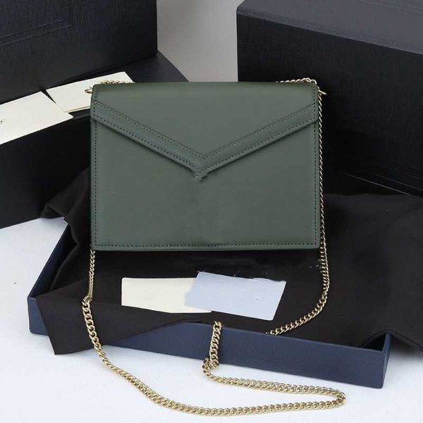 

evening bags 2021 designer fashion one-shoulder bag women's handbag leather pure color chain