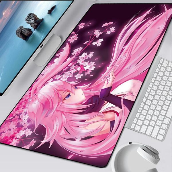 

mouse pads & wrist rests 900x400mm cherry blossom flower design diy large extended pink mousepad sakura gaming mat pad desk for computer