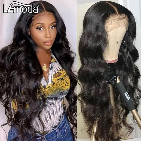 

lace wigs body wave wig hd transparent loose deep 32inch front human hair remy 13x6 frontal 220% density, Black;brown