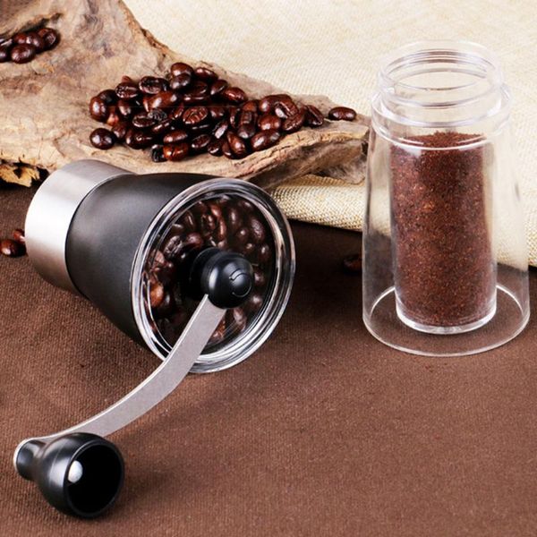 

manual coffee grinders mill easy clean home use conical ceramic bean fine grinder space saving washable travel portable useful office