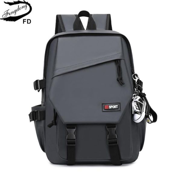 

fengdong teenage school backpack for boy cool large book bag waterproof lightweight bags teen boys college schoolbag