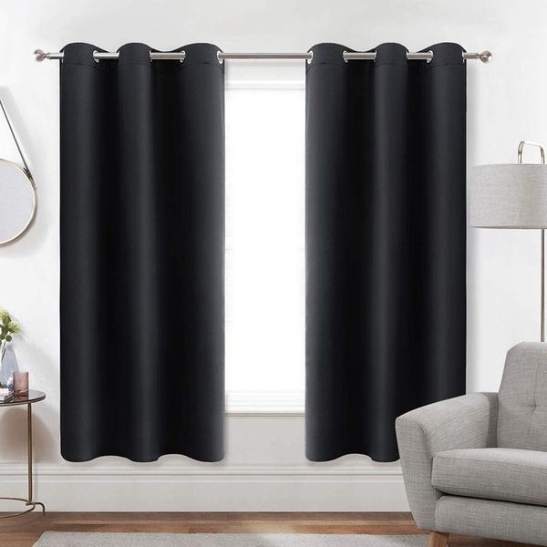 

pcs blackout curtains bedroom heat insulation room sunsn curtain & drapes