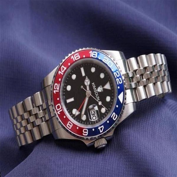 

wristwatches fashion gmt ceramic bezel watches mens mechanical ss automatic 2813 movement watch sports men luxurys designers wri, Slivery;brown