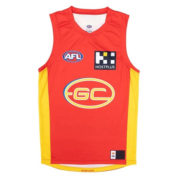 

2022 gold coast suns afl home guernsey mens size: s-3xl (print custom name number ) delivery, Black