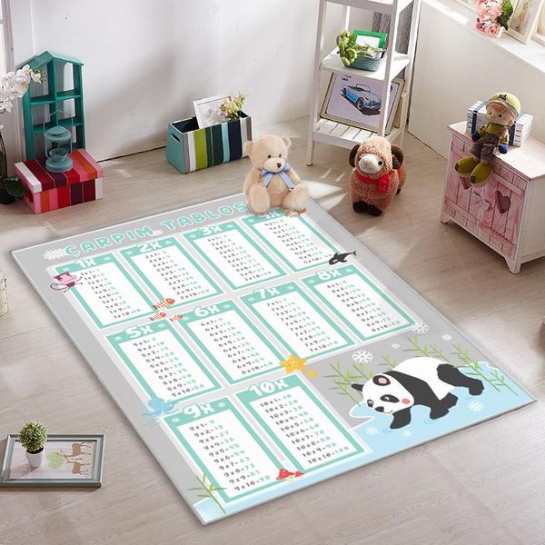 

carpets carnival the panda multiplication table kids room rug