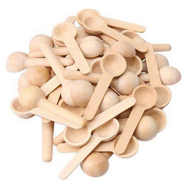 

150pcs mini wooden household kitchen cooking spoon tool salt flavored honey coffee dinnerware sets