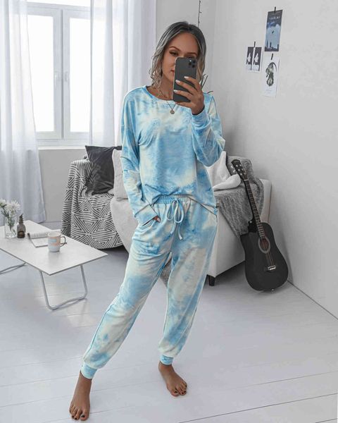 

women's sleepwear 2021 autumn and winter long sleeve home pajamas two piece suit, Black;red