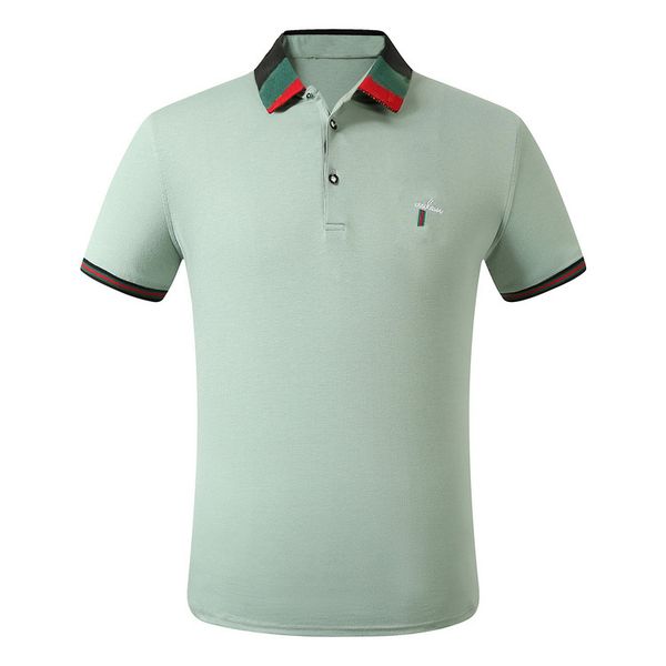 

21ss europe designer polo shirts mens red stripe printing t shirts womens polos designers stripe print t-shirt fashion shirt luxury fashion, White;black