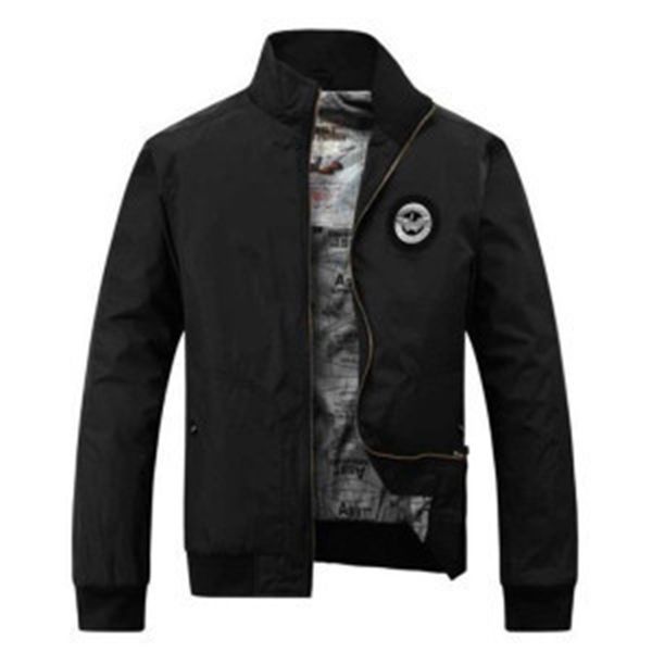 

Fashion Jacket Break Size Special Price Men's Stand Collar Air Force No.1 Outdoor Coat Boutique Large Wear, Black
