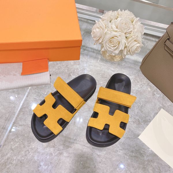 

summer style sandals, slippers lovers retro first layer of cowhide/matte yellow waterproof shoes, Black