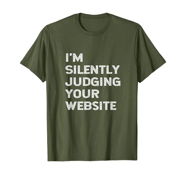 

i'm silently judging your website developer designer t shirt, White;black