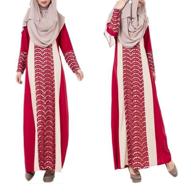 

ethnic clothing vestidos longos abaya dubai turkey islam arabic morocco muslim long dress for women kaftan mujer robe longue femme musulmane, Red