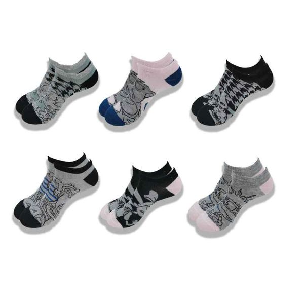

men's socks cartoon cotton boat for men and women elements patterns personality creativity fashion comfort, Black