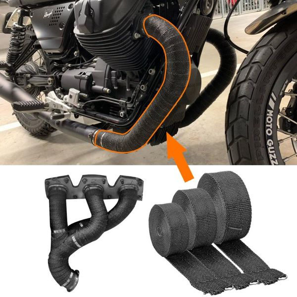 

motorcycle exhaust system tape heat wrap for 5cm*5m 10m 15m fiberglass shield thermal protection