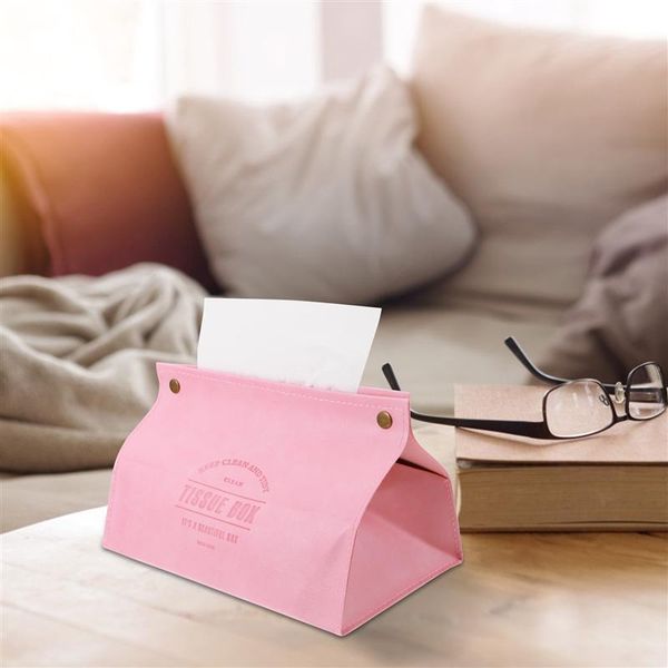 

practical leather tissue box fashion paper storage container for home car boxes & napkins