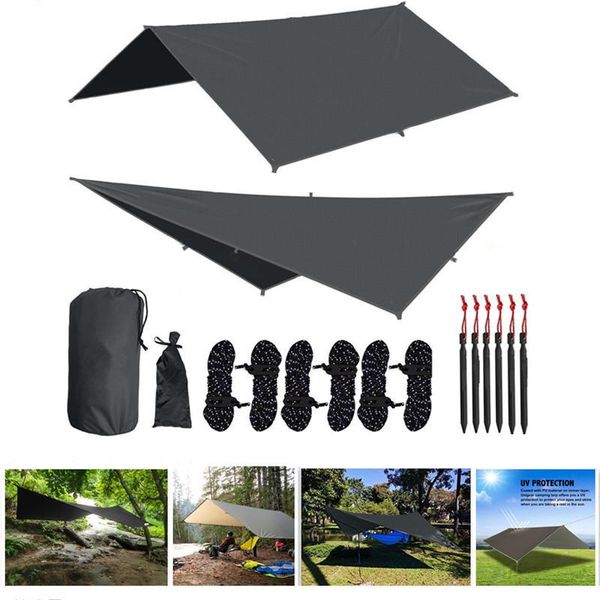 

tents and shelters 3mx3m ultralight sun shelter camping waterproof awning tarp tent hammock rain sunshade uv resistant coating