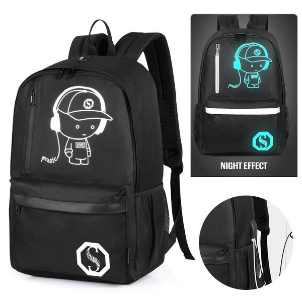 

backpack usb charging student school bag lapluminous super cool fashion men's backpacks large capacity travel