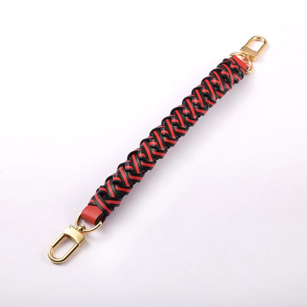 

1"Ã12.2" braided woven handles for designer tote handbag strap real leather, Black
