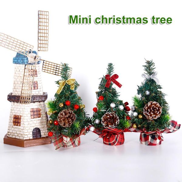 

christmas decorations mini artificial tree with ornaments tablefor office home desk 66cy