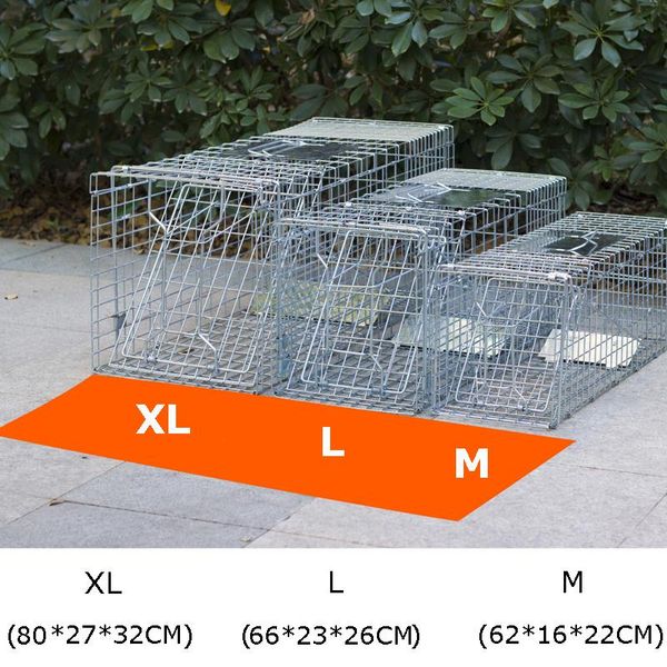 

super large catching cat coypu traps bait snap catcher foldable reusable rescue cage mousetrap hunt weasel wild rat carriers,crates & houses
