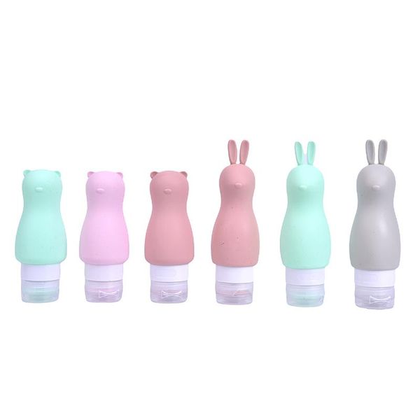 

storage bottles & jars 1pc silicone refillable traveler packing lotion points shampoo container press 90ml cute travel