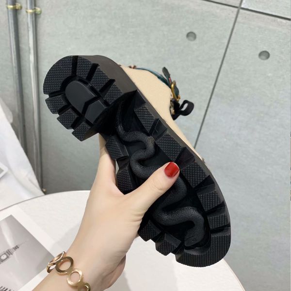 

4s latest designer shoes women boots martin boot real leather non-slip classcial lace-up knight booties cowskin fashion trend tweed hight qu, Black