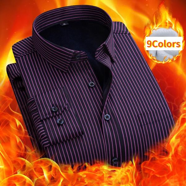 

men's casual shirts autumn and winter long sleeved shirt warm plaid coats, White;black