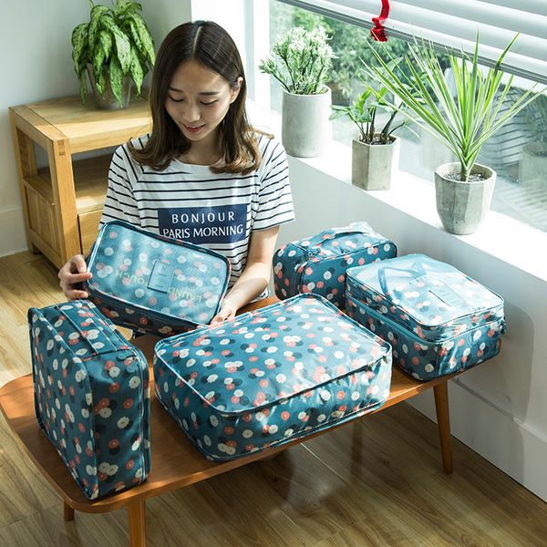 

maternity dress 6pcs maternity diaper men women travel luggage storage bag set waterproof packing cube clothing sorting organizer