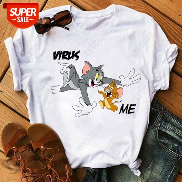 

stand-alone cute short-sleeved printed round neck t-shirt #yv2h, White