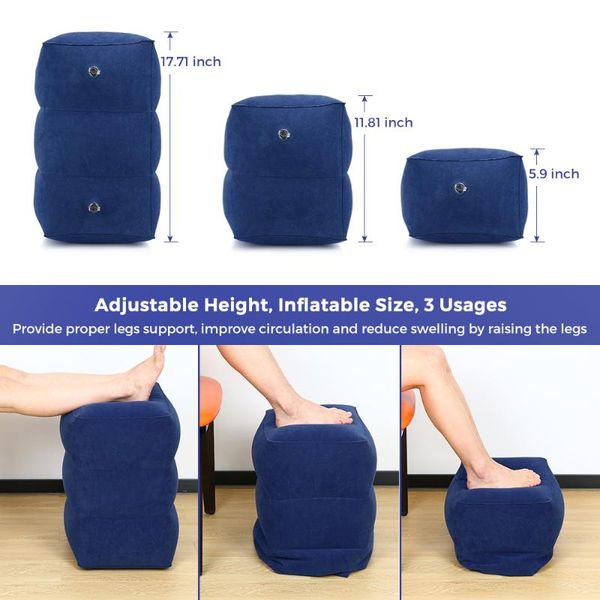 

pillow 2021 travel inflatable adjustable height foot rest for kids portable and lightweight high-quality material