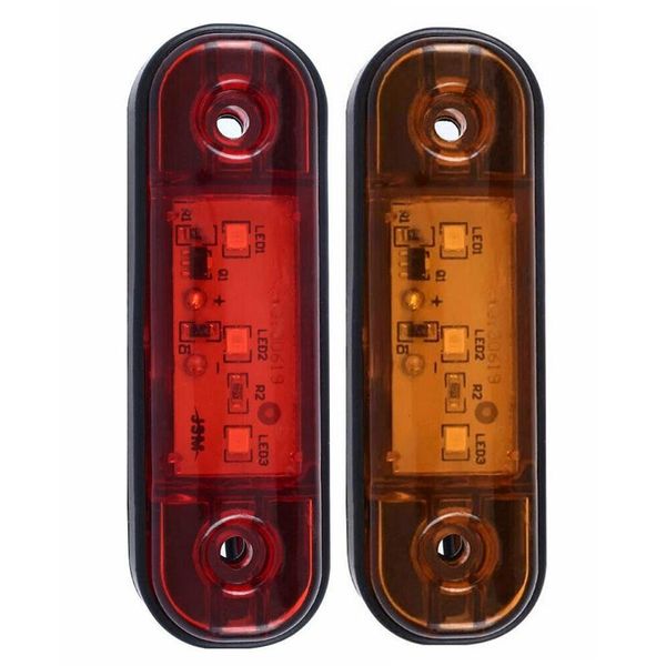 

emergency lights 10x 3 led 3.4inch side marker light truck trailer camper rv waterproof signal with screws