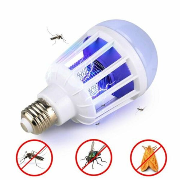Mosquito Killer Lamp Lampadine a LED AC220V Illuminazione domestica con elettronica Mosche antimosche Trappola Insetticidi Zanzare Lampade thermacell