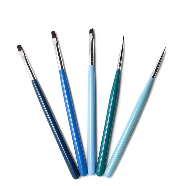 

nail art kits 2021 arrival brushes wholesale price nylon brush multi-functional colorful design beauty 5 pcs set tools