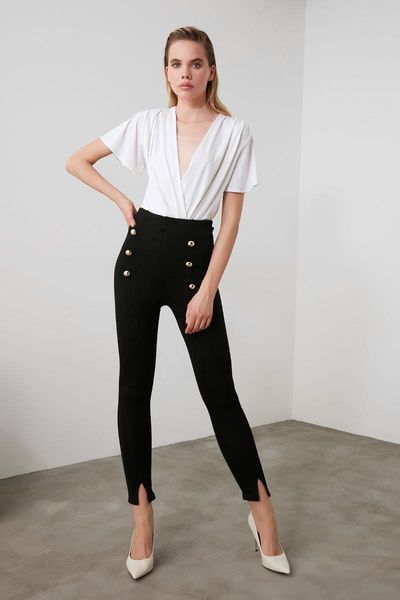 

women's leggings black button knitted tights twoss20ta0117