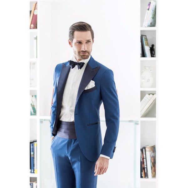 

latest coat pant designs blue formal italian men suit skinny tuxedo prom gentle dinner marriage jacket custom 2 piece terno loa men's s, White;black