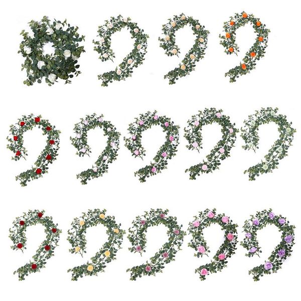 

artificial eucalyptus garland greenery leaves wedding backdrop wall decor flower decorative flowers & wreaths