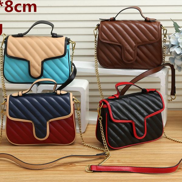 

fashion messenger bag designers women shoulder bags chain crossbody purse gold hardware double letter hasp lady totes handbags