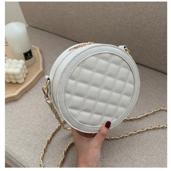 

evening bags women's bag retro women solid color zipper round crossbody pu leather shoulder casual diamond handbags for