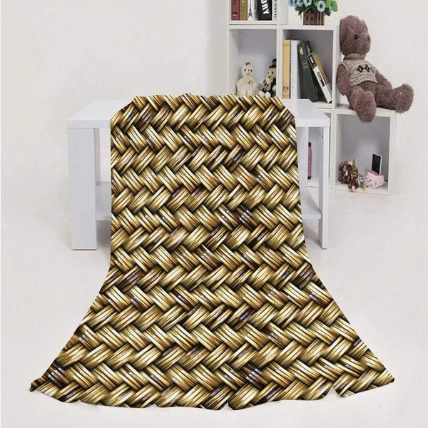 

rattan basket weave seamless pattern,blanket throw super soft m cozy velvet decoration for couch bed sofa 40''x50''(wxl)