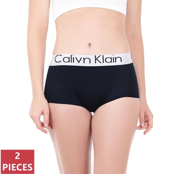 

women's panties 2pc seamless boxer briefs sports fitness letter printed underwear mid-waist comfortable breathable lingerie, Black;pink