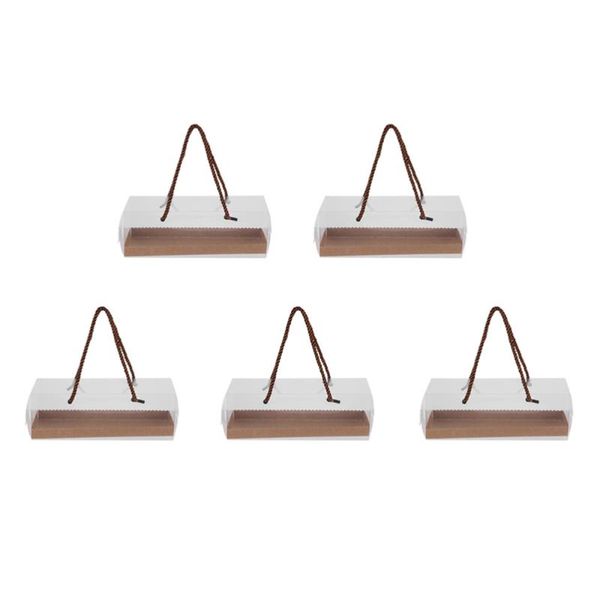 

5pcs paper cake case portable boxes cupcake packing package box gift wrap