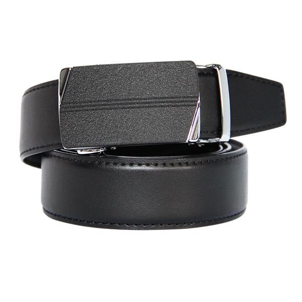 

designer luxury cowhide leather belt man gray automatic buckle belly waist business casual belts for men 3.5 width, Black;brown
