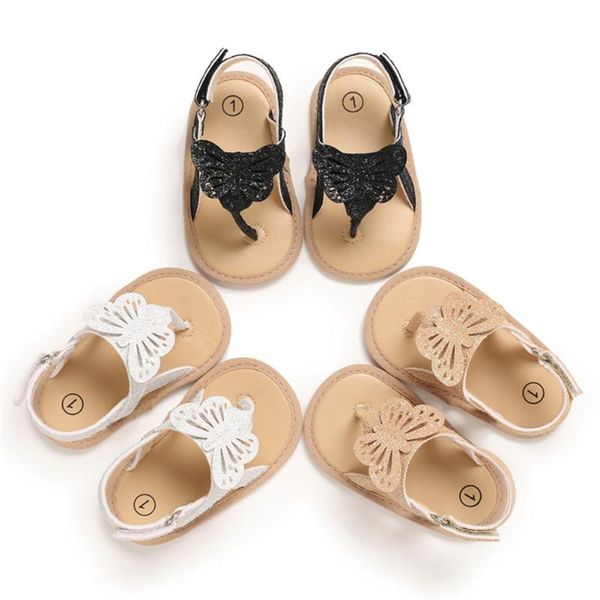 

children's beach shoes summer girls beaded sandals baby bow slip soft bottom princess flip-flops, Black;red