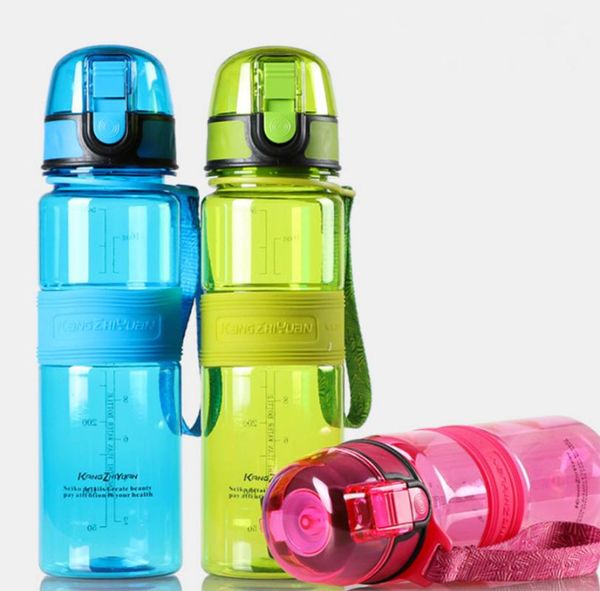 

water bottles lc 500ml button lid plastic bottle with silicone sleeve kids sports