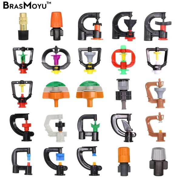 

watering equipments brasmoyu id-6.0/7.5mm garden micro sprinklers 24 types of rotating refraction 360 180 degrees nozzle spray mini