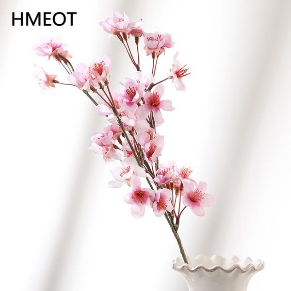 

decorative flowers & wreaths artificial flower silk peach blossom branch cherry room home christmas decoration plum wedding arrangement acce
